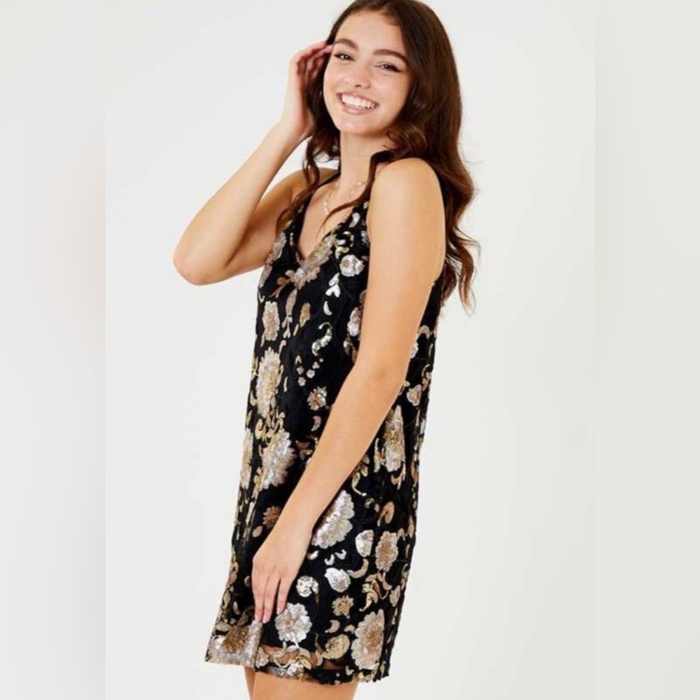 Altar'd State Sequin floral Dress - Picture 2 of 10